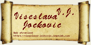 Višeslava Jocković vizit kartica